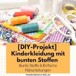 Kinderkleidung mit bunten Stoffen