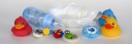 Inhalt eines Wickelrucksacks