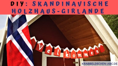 DIY Skandinavische Holzhausgirlande