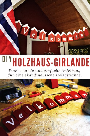 Holzhaus-Girlande aus Norwegen
