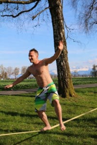 Slackline ohne Baum Bodenanker schnell und günstig gemacht