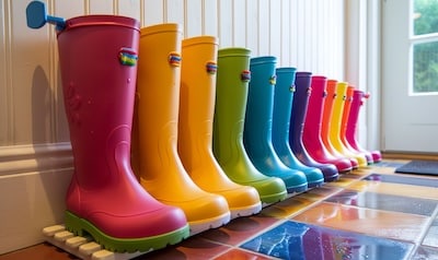 Gummistiefel Aufbewahrung Kita Kindergarten Regal