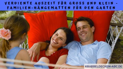 Verdiente Auszeit für Groß und Klein - Familien-Hängematten für den Garten