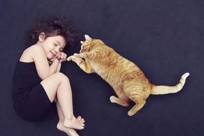 Katze und Kind
