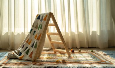 Kletter Dreieck auf Decke vor Fenster