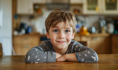 Kind mit frechem Gesichtsausdruck als typische Reaktion auf nervige Elternsprüche von früher