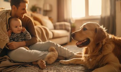 babys und haustiere sicherer alltag golden retriever