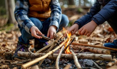 outdoor geschenkideen kinder survival schnitzmesser feuer machen